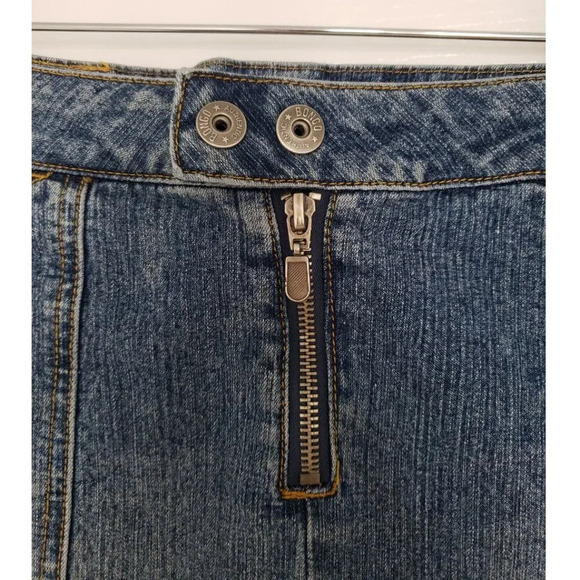 Stretch Jean skirt by BONGO Authentic denim skirt SIZE 3 military  style - Picture 6 of 11